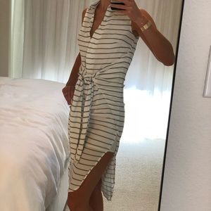 Black and white tie dress